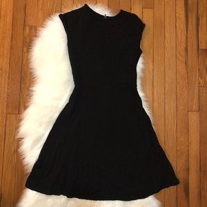Ann Taylor LOFT cap sleeve black dress